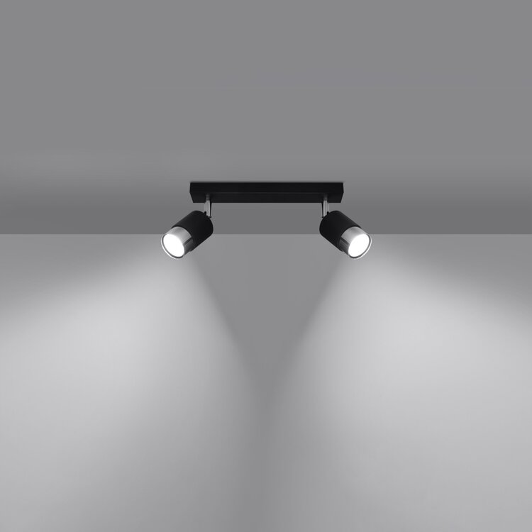 Sollux Lighting Ceiling lamp NERO 2 black/chrome