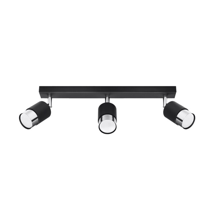 Sollux Lighting Ceiling lamp NERO 3 black/chrome