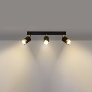Sollux Lighting Ceiling lamp NERO 3 black/golden