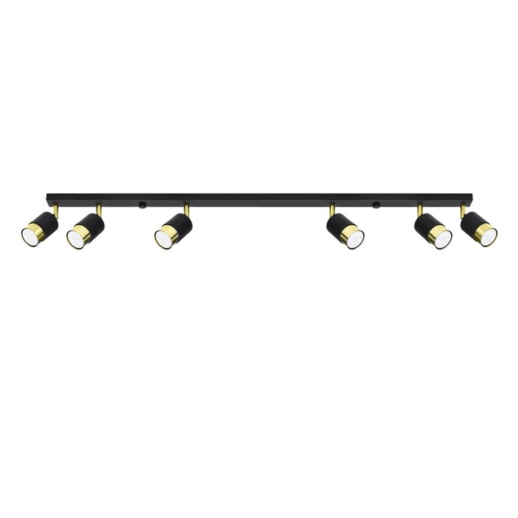 Sollux Lighting Ceiling lamp NERO 6 black/golden