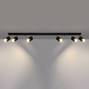 Sollux Lighting Deckenleuchte NERO 6 schwarz/gold