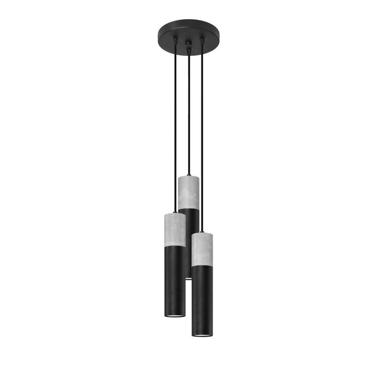 Sollux Lighting Pendant lamp BORGIO 3P black