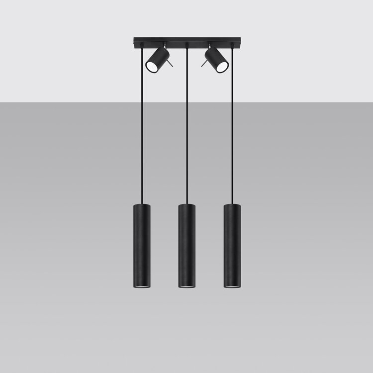 Sollux Lighting Hanglamp RING 3 zwart
