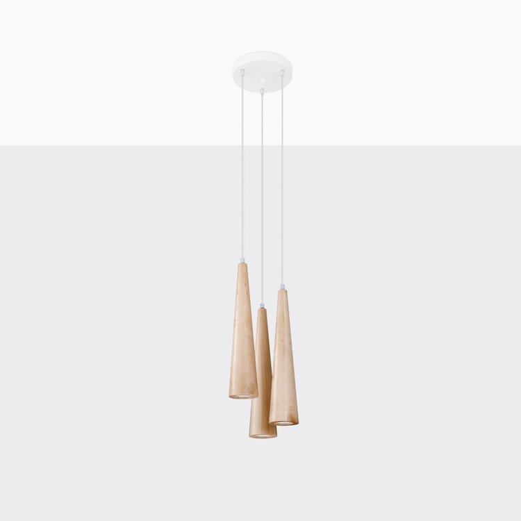 Sollux Lighting Hanglamp SULA 3P naturel hout