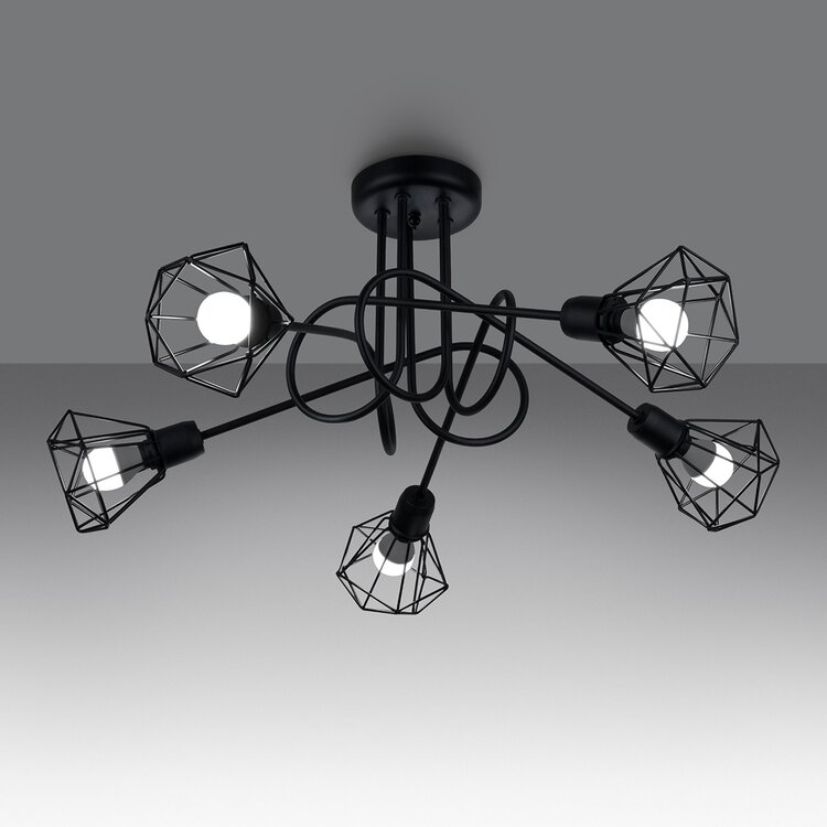 Sollux Lighting Chandelier ARTEMIS 5S black