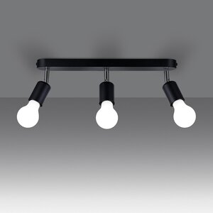 Sollux Lighting Ceiling lamp FORNES 3 black