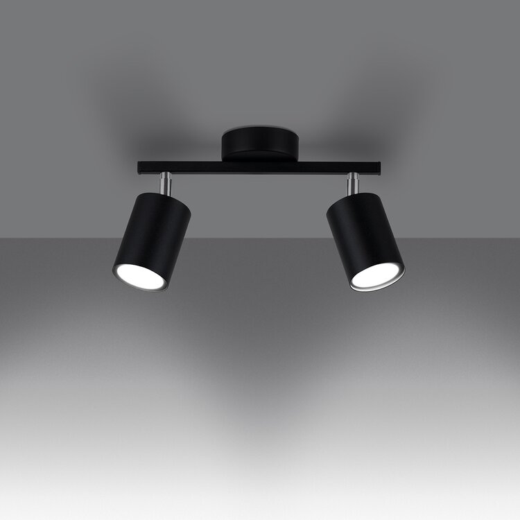 Sollux Lighting Deckenleuchte LEMMI 2 schwarz