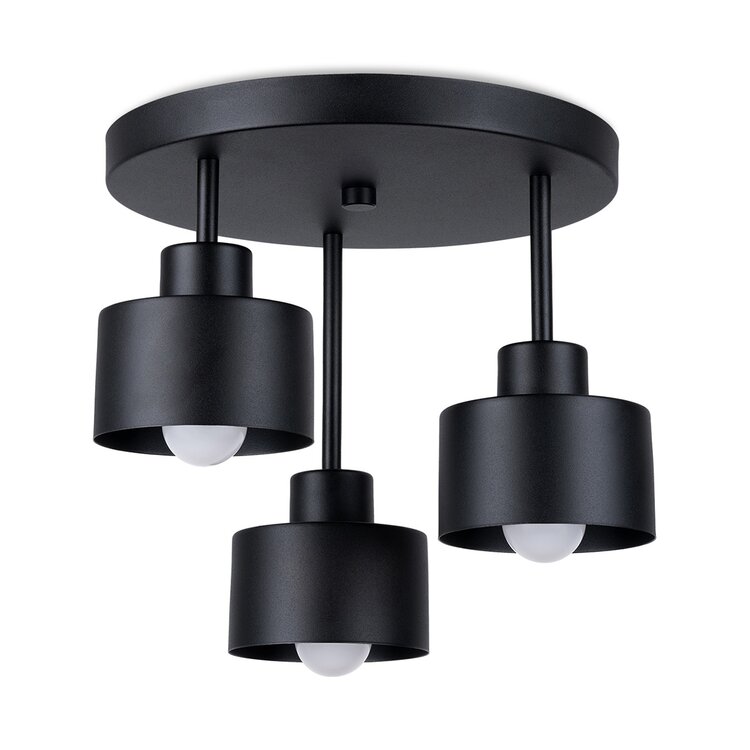 Sollux Lighting Deckenleuchte SAVAR 3 schwarz