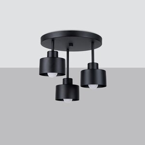 Sollux Lighting Ceiling lamp SAVAR 3 black