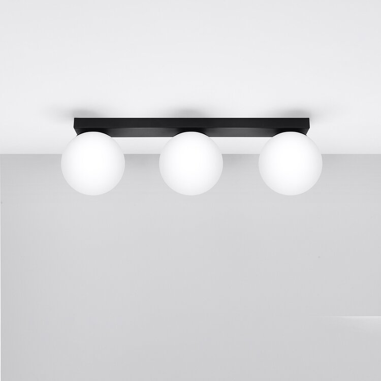 Sollux Lighting Ceiling lamp YOLI 3 black