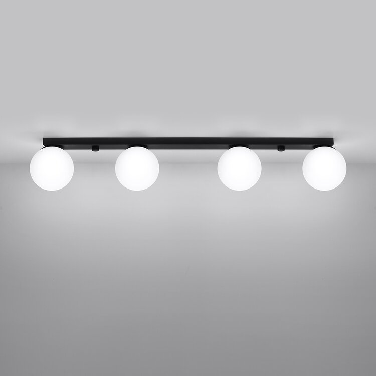 Sollux Lighting Deckenleuchte YOLI 4 schwarz