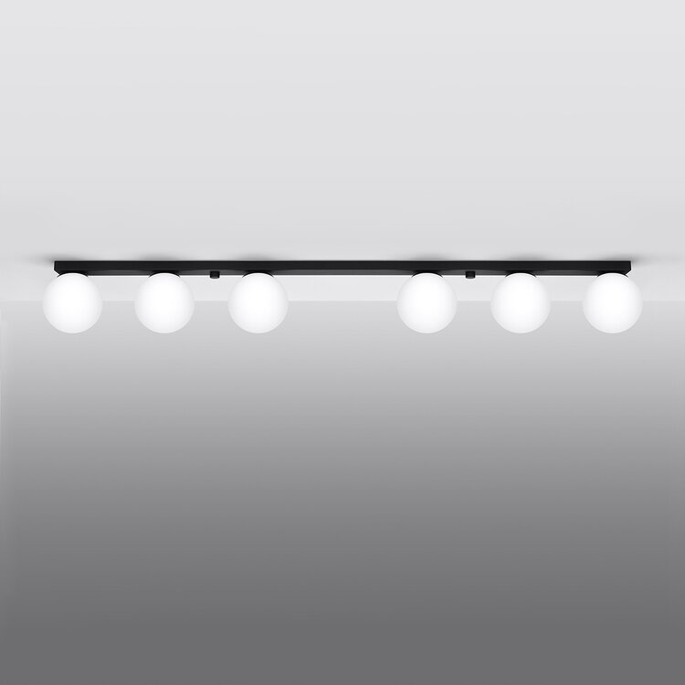 Sollux Lighting Plafondlamp YOLI 6 zwart