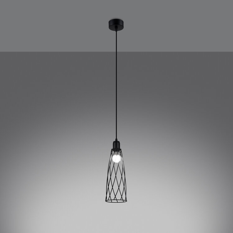 Sollux Lighting Pendelleuchten SUBA 1 schwarz