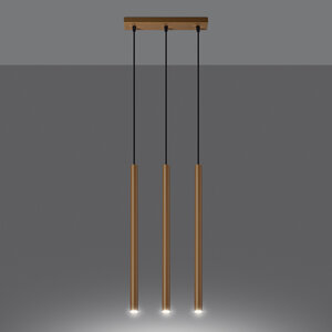 Sollux Lighting Hanglamp PASTELO 3L goud
