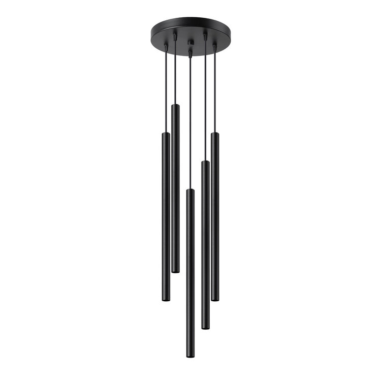 Sollux Lighting Pendant lamp PASTELO 5P black