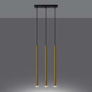 Sollux Lighting Pendelleuchten PASTELO 3L glanzgold