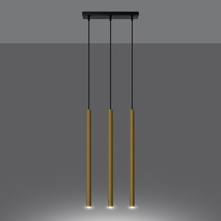 Sollux Lighting Pendelleuchten PASTELO 3L glanzgold