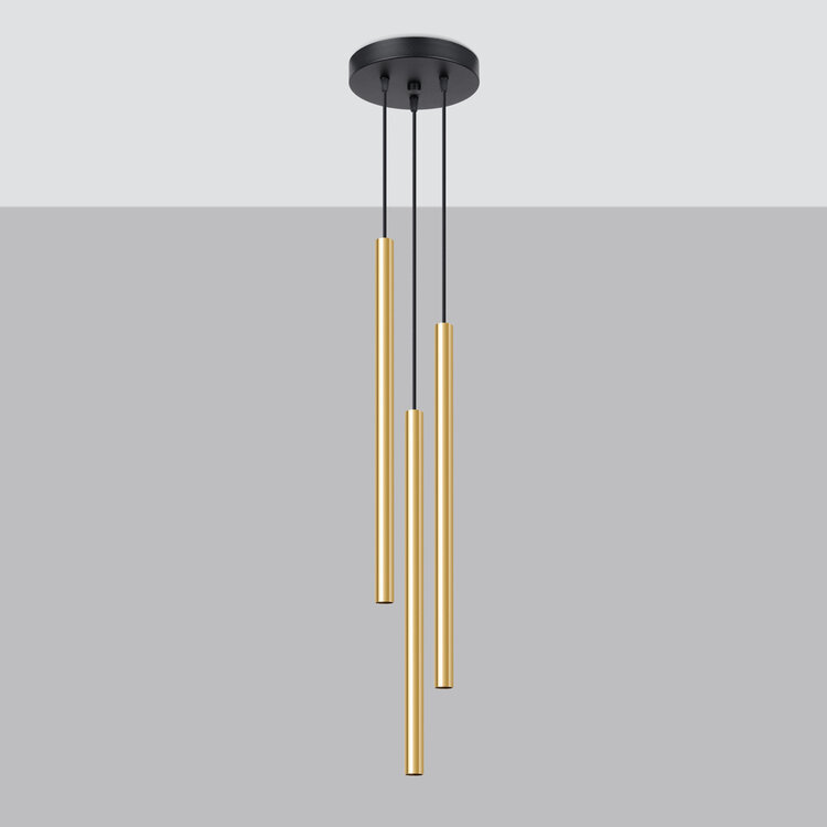 Sollux Lighting Pendant lamp PASTELO 3P polished gold