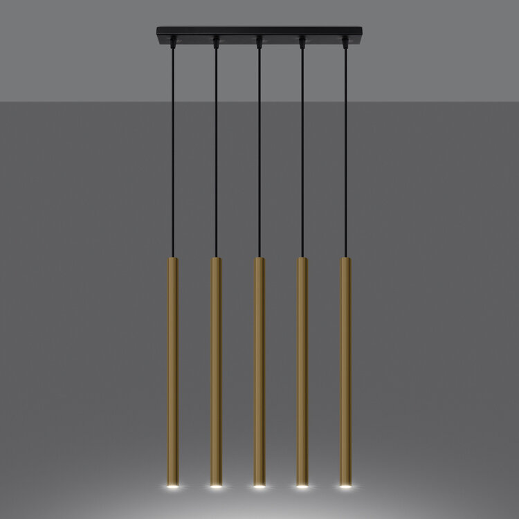 Sollux Lighting Pendelleuchten PASTELO 5L glanzgold