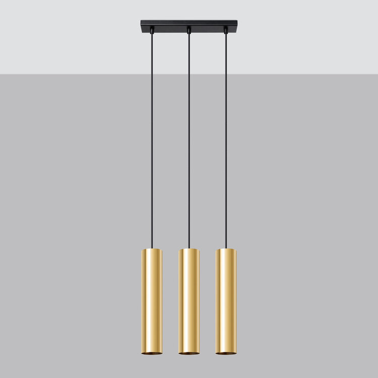 Sollux Lighting Hanglamp LAGOS 3 gepolijst goud