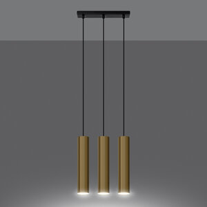 Sollux Lighting Hanglamp LAGOS 3 gepolijst goud