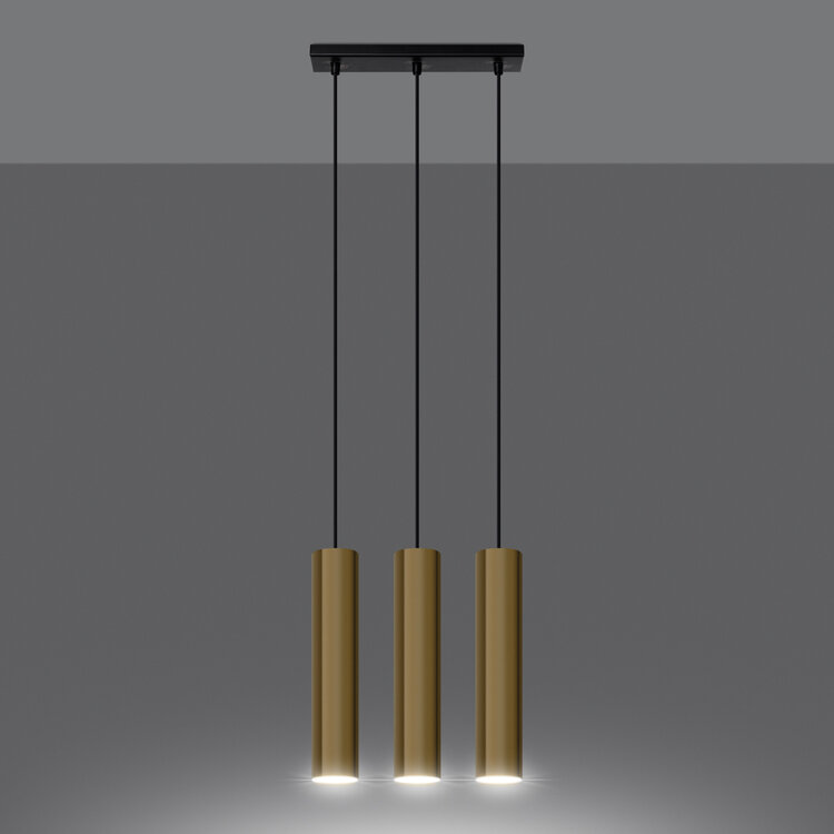 Sollux Lighting Hanglamp LAGOS 3 gepolijst goud
