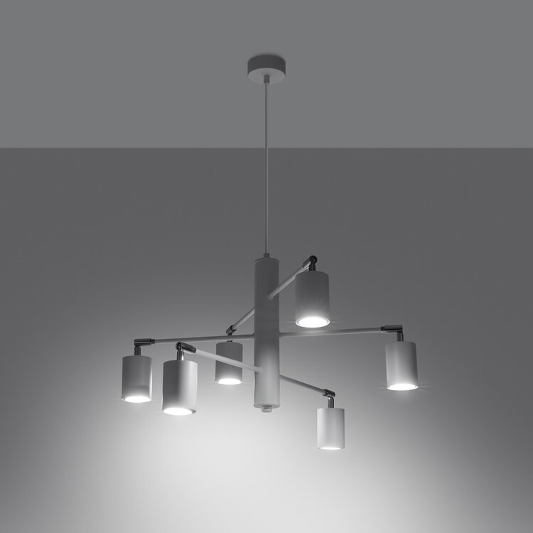 Sollux Lighting Chandelier LEMMI 6 white