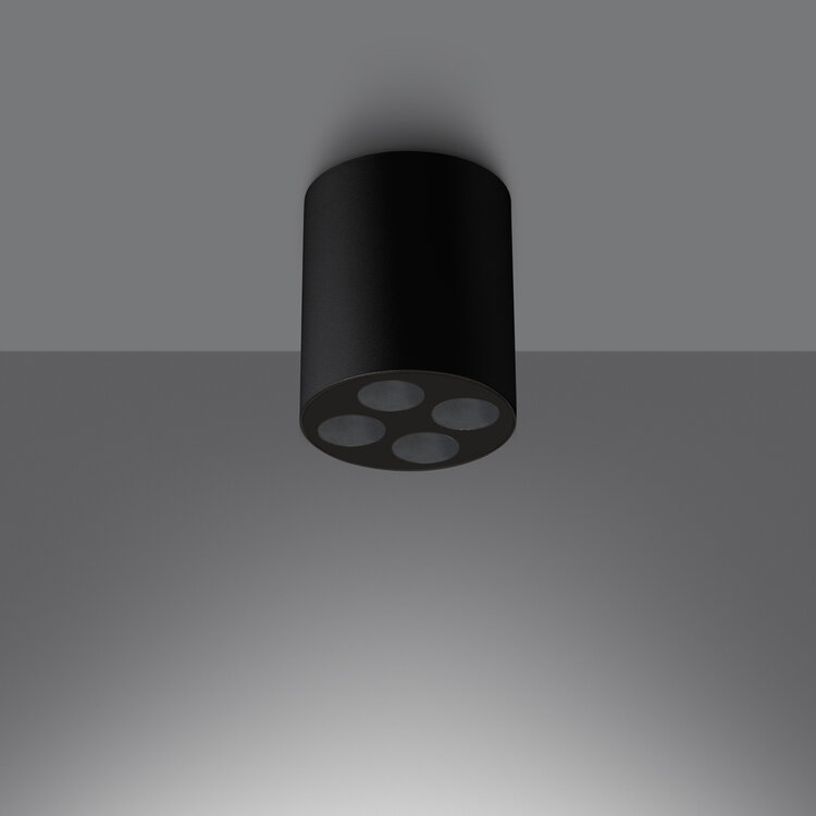 Sollux Lighting Ceiling lamp ZOE black LED