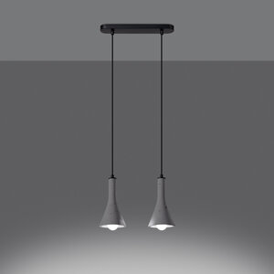 Sollux Lighting Pendelleuchten REA 2 beton