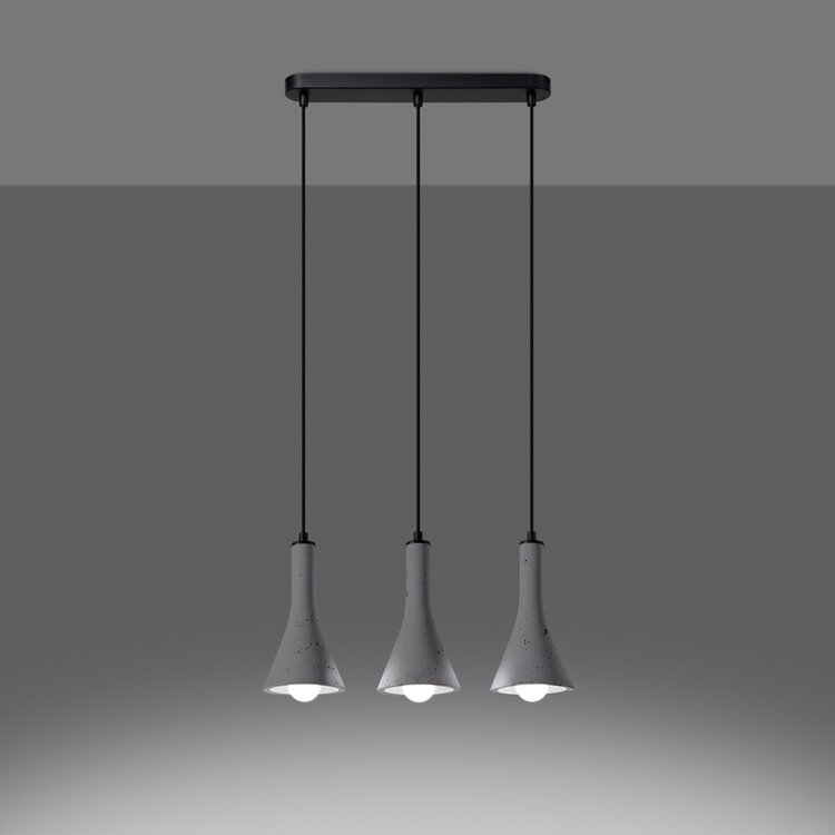 Sollux Lighting Pendant lamp REA 3L concrete