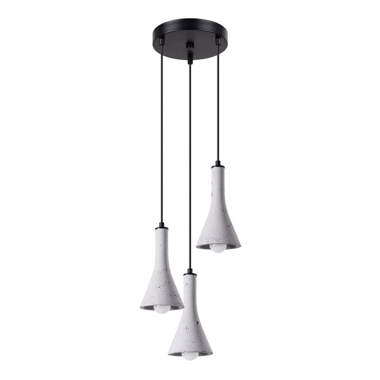 Sollux Lighting Pendant lamp REA 3P concrete
