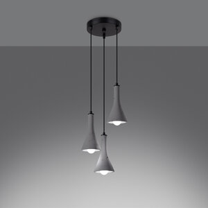 Sollux Lighting Pendant lamp REA 3P concrete
