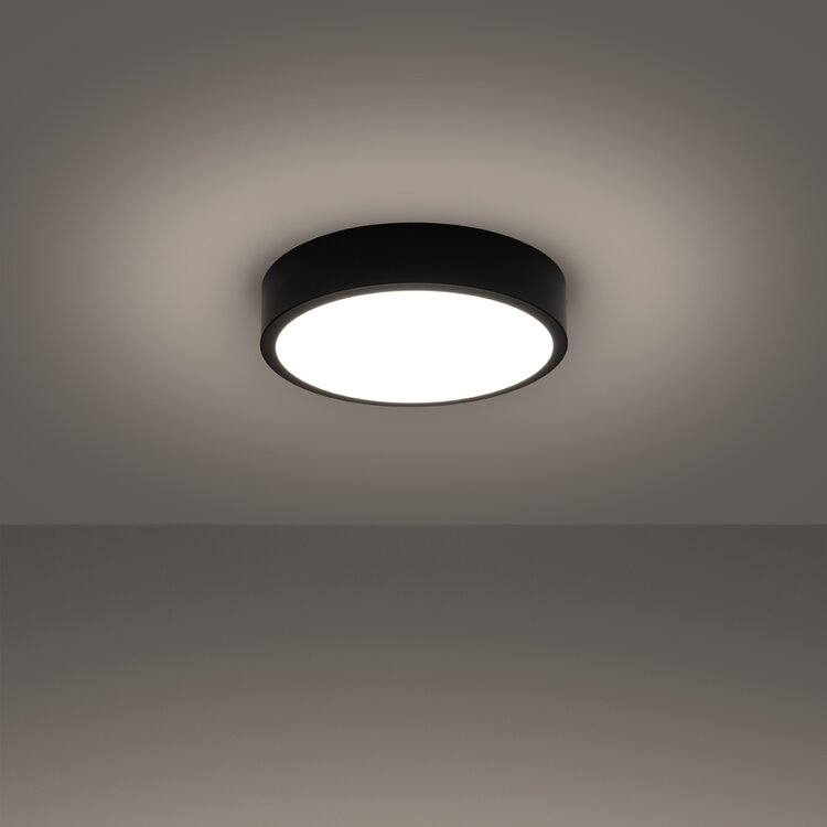 Sollux Lighting Plafond ONYX 30 schwarz LED 3000K