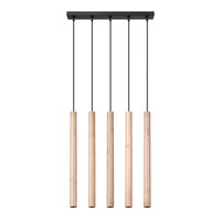 Pendant lamp PASTELO 5L wood