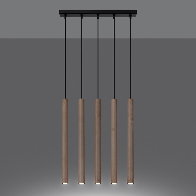 Sollux Lighting Hanglamp PASTELO 5L hout