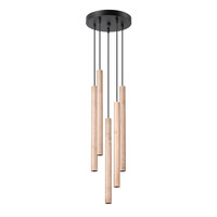 Pendant lamp PASTELO 5P wood