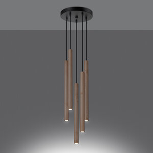 Sollux Lighting Pendant lamp PASTELO 5P wood