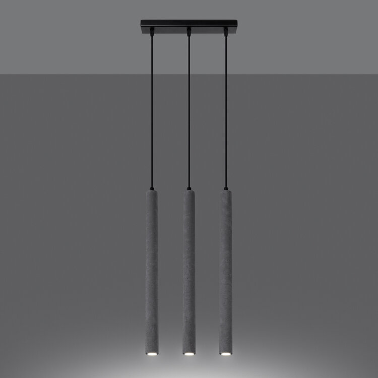 Sollux Lighting Pendelleuchten PASTELO 3L beton