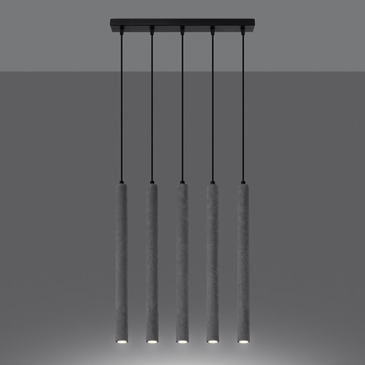 Sollux Lighting Hanglamp PASTELO 5L beton