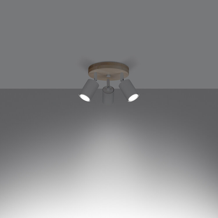Sollux Lighting Ceiling lamp VERDO 3P white