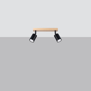 Sollux Lighting Ceiling lamp VERDO 2 black