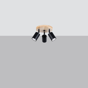 Sollux Lighting Ceiling lamp VERDO 3P black