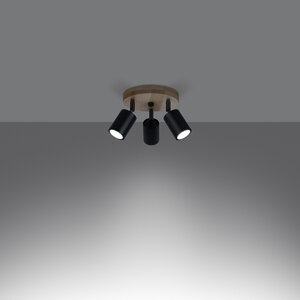 Sollux Lighting Ceiling lamp VERDO 3P black