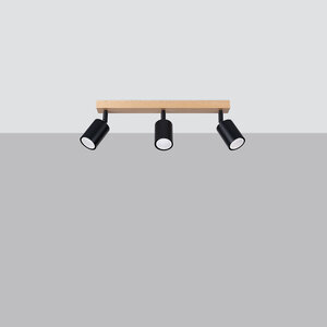 Sollux Lighting Ceiling lamp VERDO 3L black