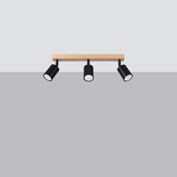 Sollux Lighting Plafondlamp VERDO 3L zwart