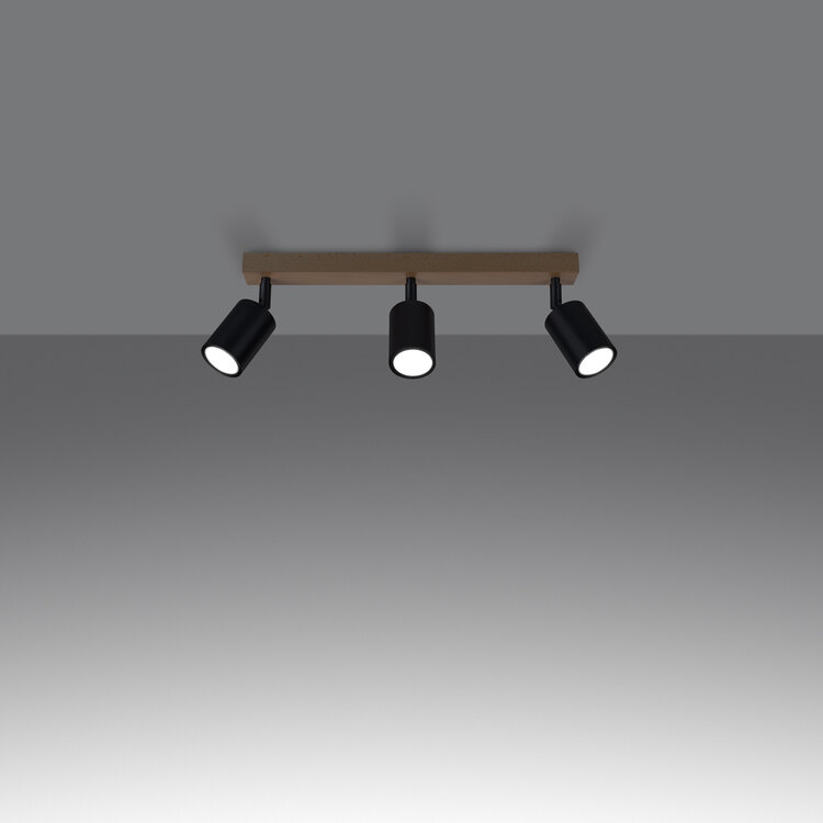 Sollux Lighting Ceiling lamp VERDO 3L black