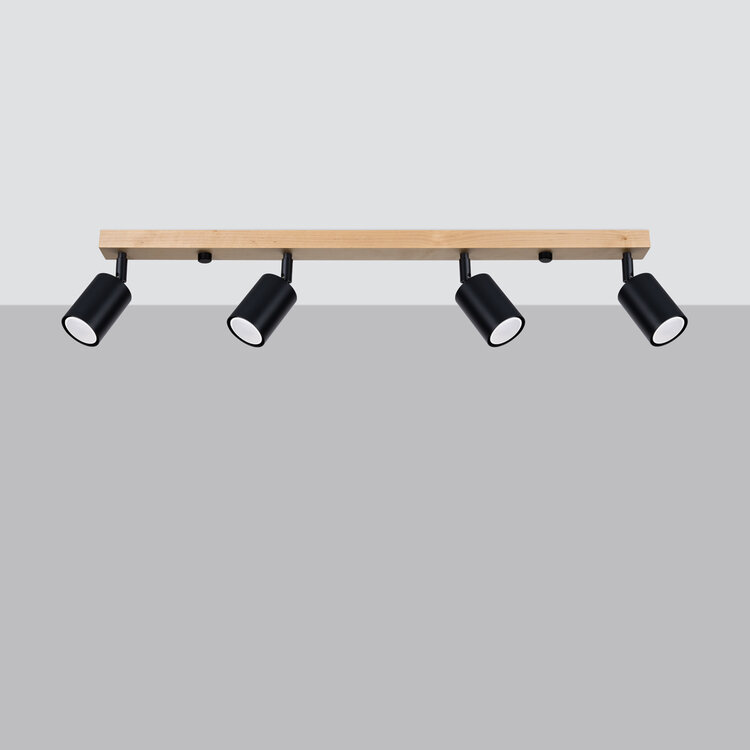 Sollux Lighting Ceiling lamp VERDO 4 black