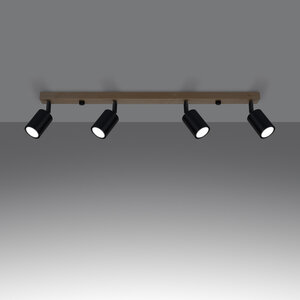 Sollux Lighting Deckenleuchte VERDO 4 schwarz