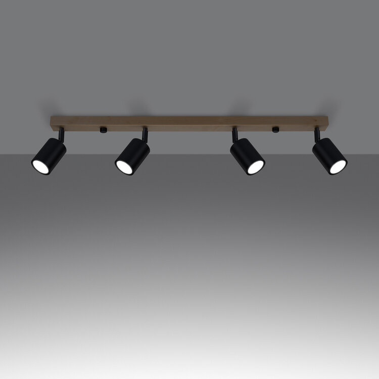 Sollux Lighting Ceiling lamp VERDO 4 black