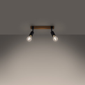 Sollux Lighting Plafondlamp ZUCA 2 zwart